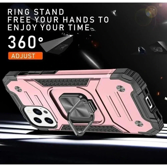 Skycase Compatible for iPhone 13 Pro Max 6.7’’ Dual Layer Case W/Ring Kickstand - Picture 4 of 8